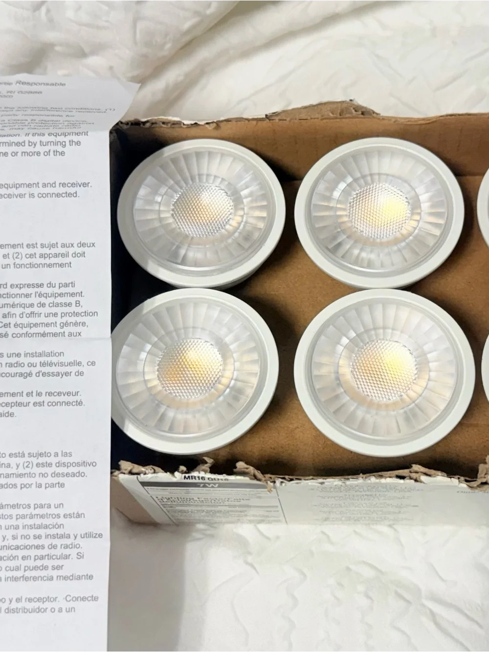 Global Value Lighting MR16 GU10 LED Spot Bulb 7W Dimmable 3000K 500lm 6pk